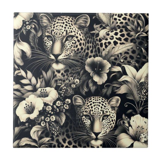 Oerwoud Jaguar Tegeltje (Voorkant)