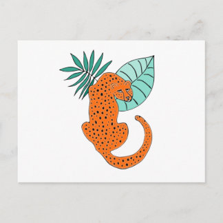 Oerwoud Jaguar Tropical Fern Briefkaart