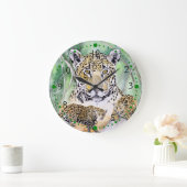 Oerwoud Jaguar Waterverf Fine Art Grote Klok (Huis)