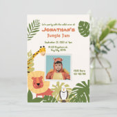 Oerwoud Jam Birthday Party Kaart (Staand voorkant)