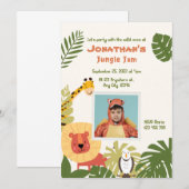 Oerwoud Jam Birthday Party Kaart (Voorkant / Achterkant)