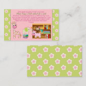 Oerwoud Jill Book Verzoeken In plaats van een Kaar Informatiekaartje (Voorkant / Achterkant)