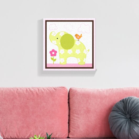 Oerwoud Jill Elephant Girl Animals Canvas (Insitu (Woonkamer))