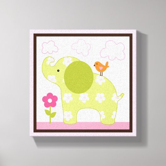 Oerwoud Jill Elephant Girl Animals Canvas Afdruk (Voorkant)