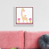 Oerwoud Jill Giraffe Girl Animals Canvas Afdrukken (Insitu (Woonkamer))