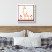 Oerwoud Jill Giraffe Girl Animals Canvas Afdrukken (Insitu (Slaapkamer))