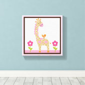 Oerwoud Jill Giraffe Girl Animals Canvas Afdrukken (Insitu (Houten vloer))
