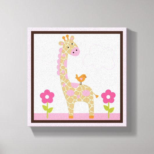 Oerwoud Jill Giraffe Girl Animals Canvas Afdrukken (Voorkant)