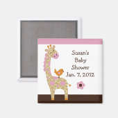 Oerwoud Jill Giraffe Magnet/Keepomwille/partijvoor Magneet (Voorkant / Achterkant)