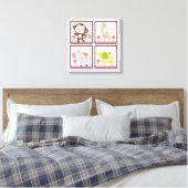 Oerwoud Jill Girl Animals 16x16-inch canvas afdruk (Insitu (Slaapkamer))