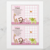 Oerwoud Jill Girl Animals "Baby shower Bingo" (Voorkant)