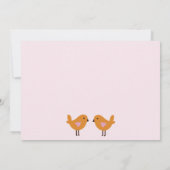 Oerwoud Jill/Girl Animals Baby shower Invitation Kaart (Achterkant)