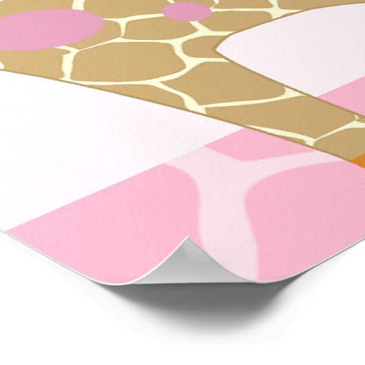 Oerwoud Jill/Girl Animals Baby shower Poster/Banne Poster (Hoek)