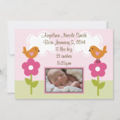 Oerwoud Jill / Girl Animals Sip & See Invitation Kaart (Achterkant)