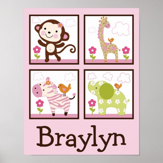 Oerwoud Jill/Girl Animals Specialized Art Poster (Voorkant)