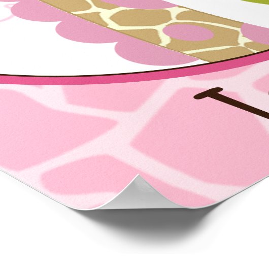 Oerwoud Jill/Girl Giraffe Personalized Art Poster (Hoek)