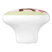 Oerwoud Jill Monkey Drawer Pull Ceramic Knop. Keramische Knop (Zijkant)