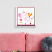 Oerwoud Jill Zebra Girl Animals Canvas Afdrukken (Insitu (Woonkamer))