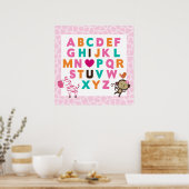 Oerwoud Jilly Alphabet Wall Afdrukken Poster (Keuken)