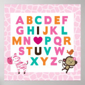 Oerwoud Jilly Alphabet Wall Afdrukken Poster (Voorkant)