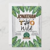 Oerwoud jongen 2e verjaardag uitnodiging. Safari Kaart (Voorkant)