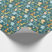 Oerwoud Joy Baby shower inpakpapier (Hoek)