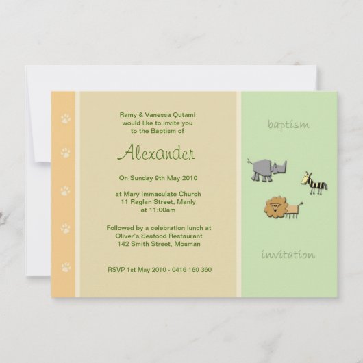 Oerwoud Juice Christening Uitnodigingen (Voorkant)