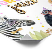 Oerwoud Juice Safari Animals Birthday Drink Table Poster (Hoek)