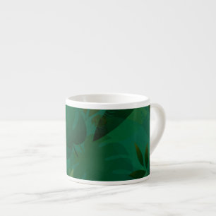 Oerwoud Jungle Exotische Mystieke Tropische Blader Espresso Kop