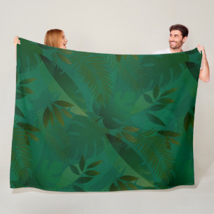 Oerwoud Jungle Exotische Mystieke Tropische Blader Fleece Deken