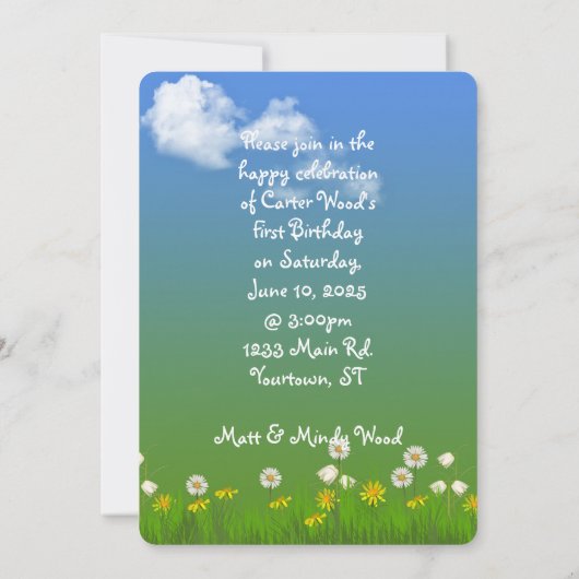 oerwoud Juveniel Verjaardagsfeest Kaart (Achterkant)