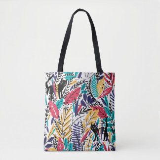 Oerwoud Kat Colorful Design Tote Bag
