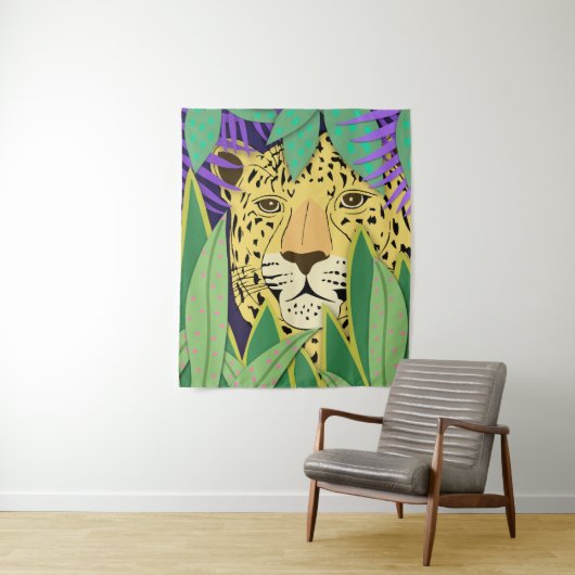 Oerwoud Kat medium Wandkleed (In situ)