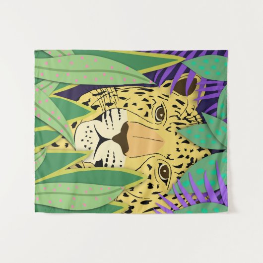 Oerwoud Kat medium Wandkleed (Voorkant (horizontaal))