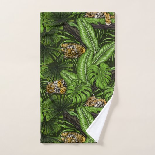 Oerwoud katten bad handdoek (Handdoek)