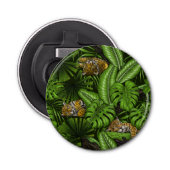 Oerwoud katten button flesopener (Voorkant)