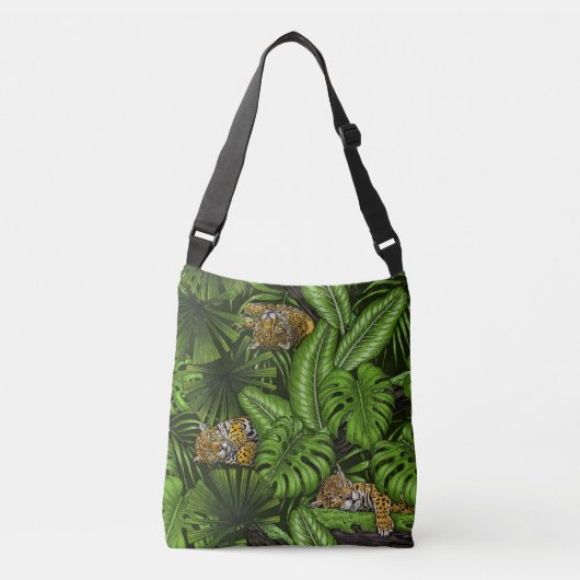 Oerwoud katten crossbody tas (Voorkant)