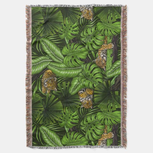 Oerwoud katten deken (Voorkant Verticaal)