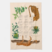 Oerwoud Katten; Luipaarden en planten 2025 Kalende Theedoek (Verticaal)