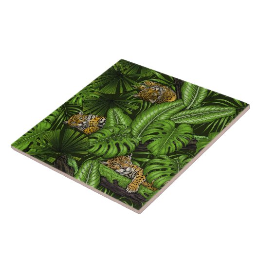 Oerwoud katten tegeltje (Zijkant)