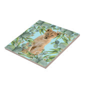 Oerwoud keramische tegel van leeuwervel tegeltje (Zijkant)