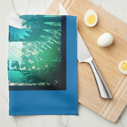 Oerwoud keukenhanddoek (Quarter Fold)