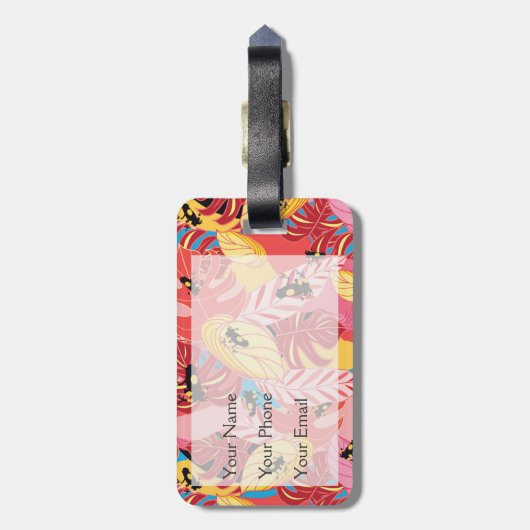 Oerwoud Kikkers Bagagelabel (Achterkant verticaal)