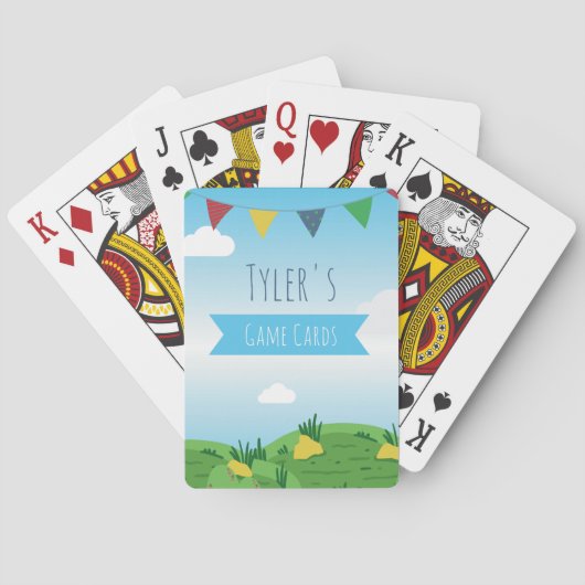 Oerwoud Kinder gepersonaliseerd Pokerkaarten (Achterkant)