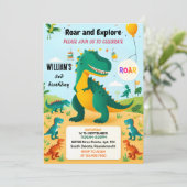 Oerwoud kinder schattige jongens T drie 3 rex 3e v Kaart (Staand voorkant)