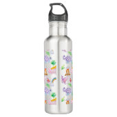 Oerwoud kinderen Dinosaur Rainbow-Waterverf Waterfles (Achterkant)