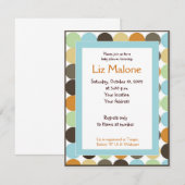 Oerwoud King Lion Dot Baby douche Uitnodigingen (Voorkant / Achterkant)