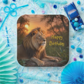 Oerwoud King Lion Papieren Bordje (Feest)