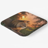 Oerwoud King Lion Papieren Bordje (Gebogen)