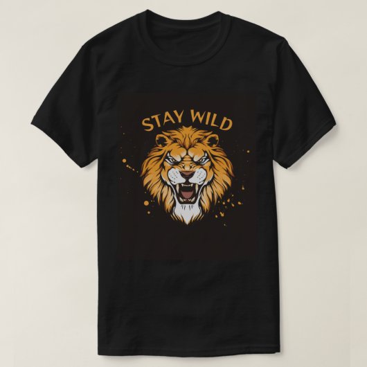 oerwoud King Lion Print T shirt (Design voorkant)